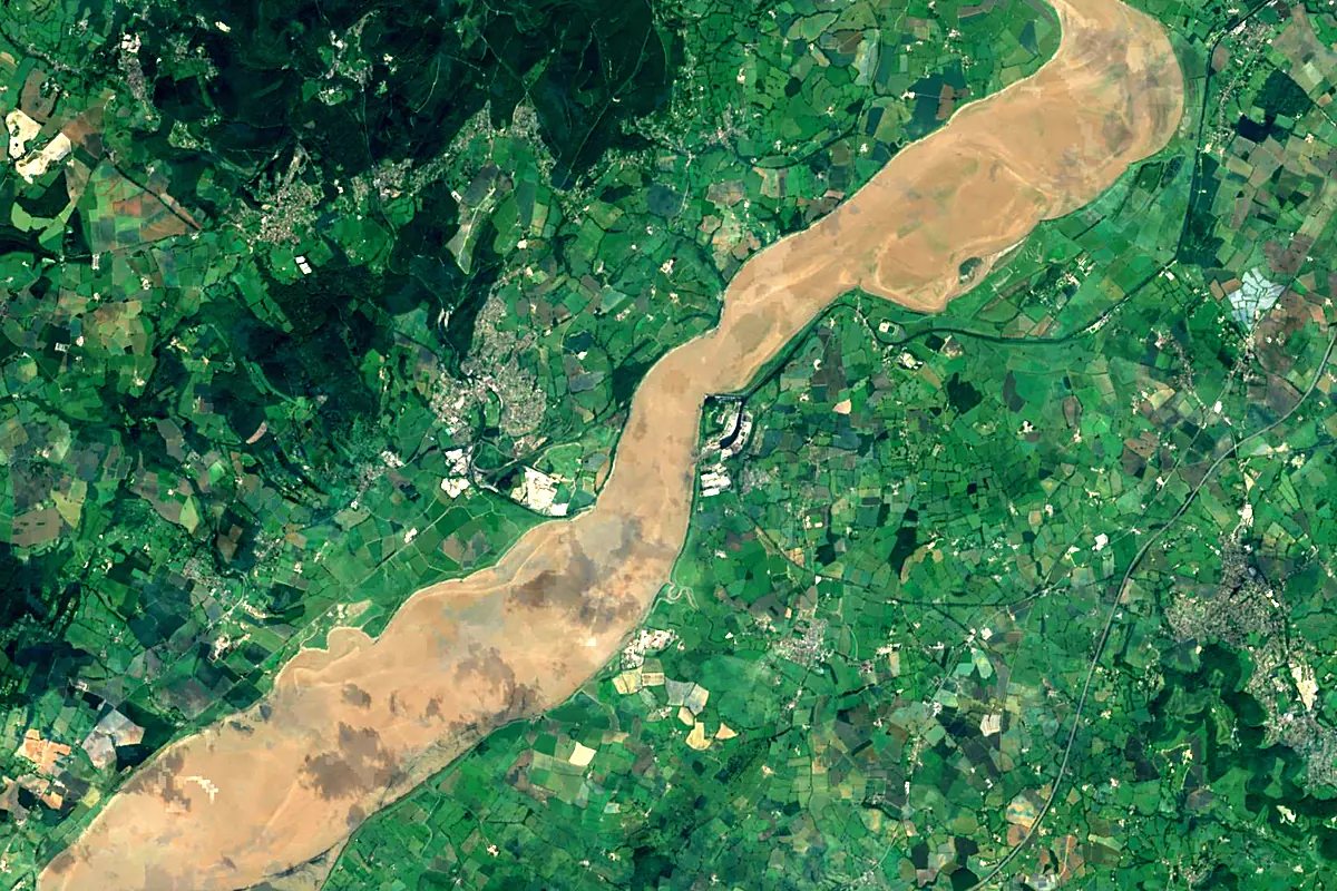 River Severn: satellite view of the mouth