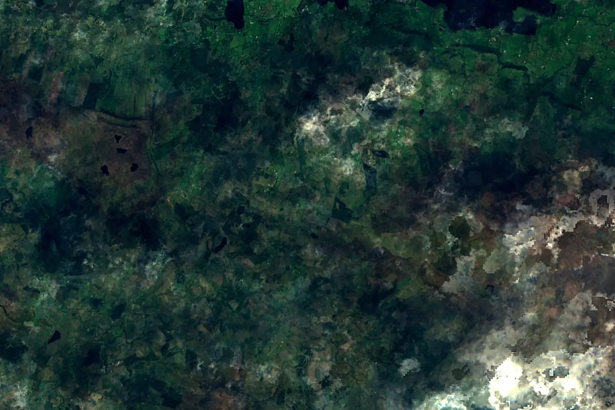 River Shannon: satellite view of the source