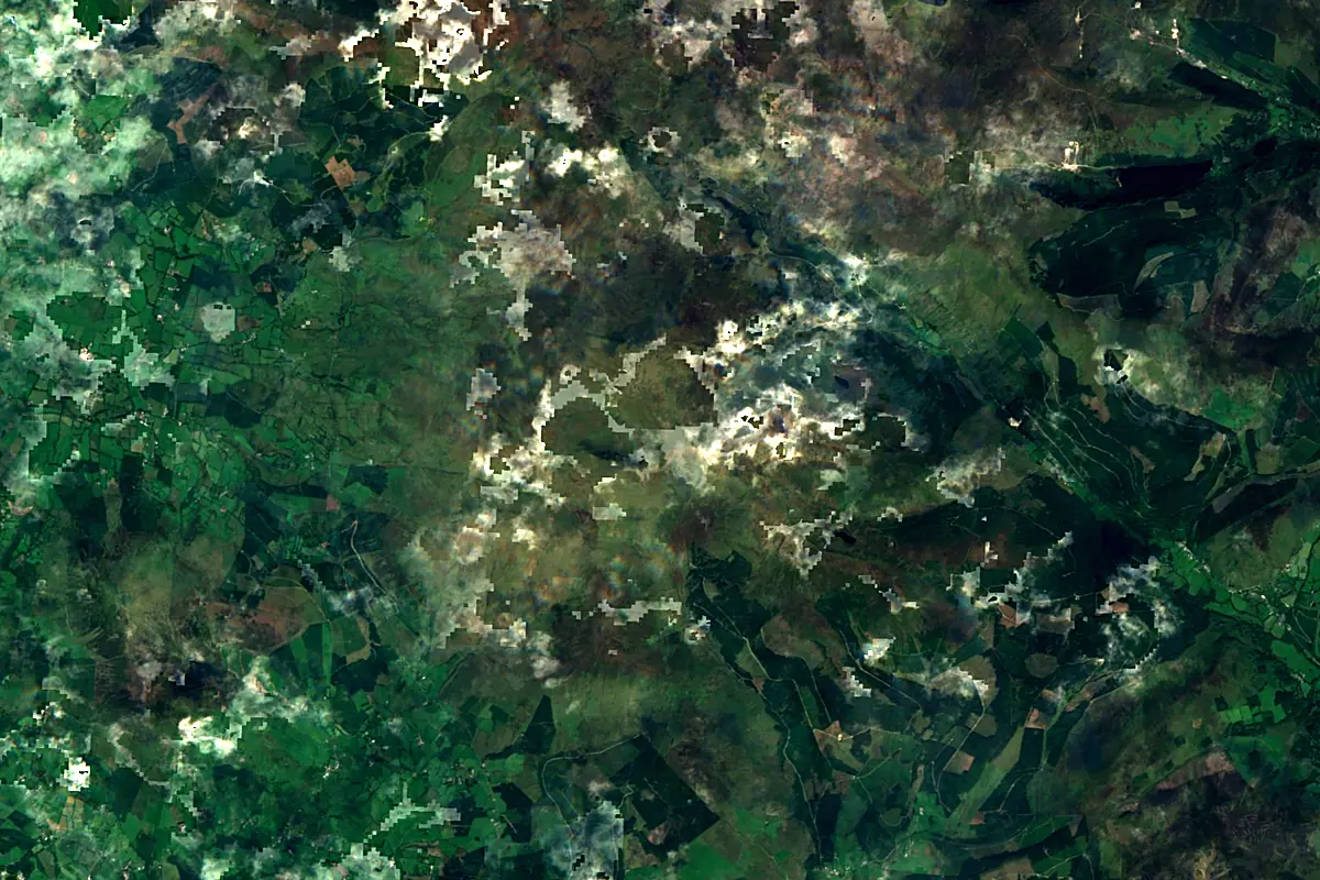 River Slaney: satellite view of the source