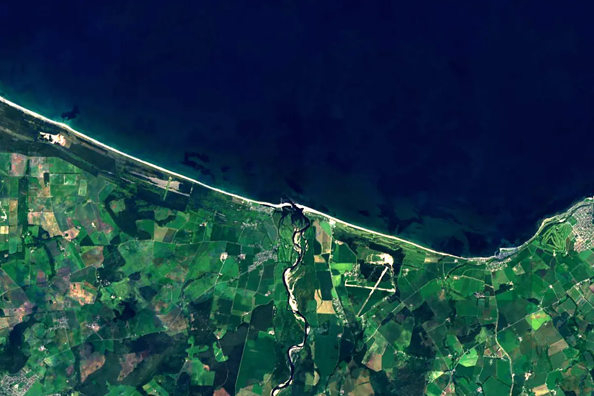 River Spey: satellite view of the mouth