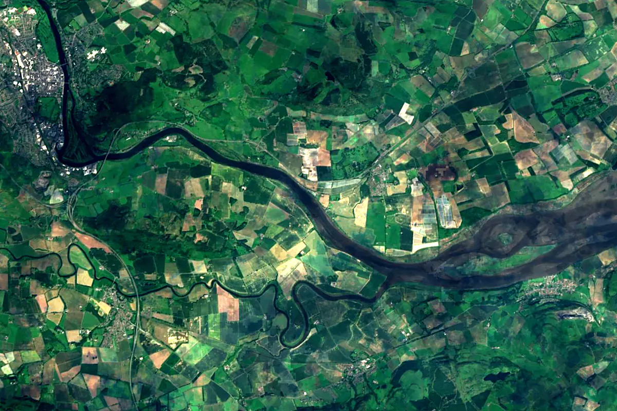River Tay: satellite view of the mouth