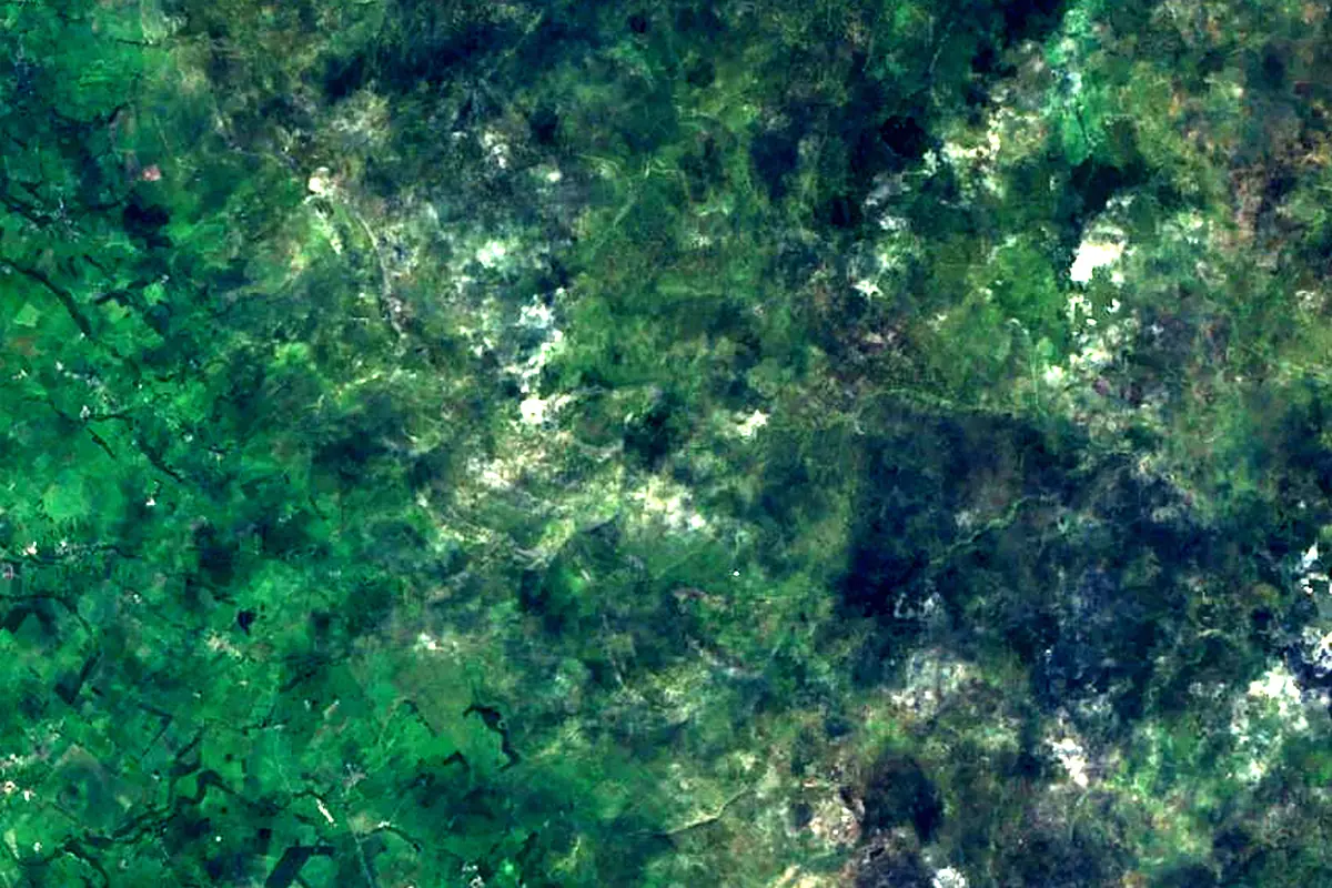 River Tees: satellite view of the source