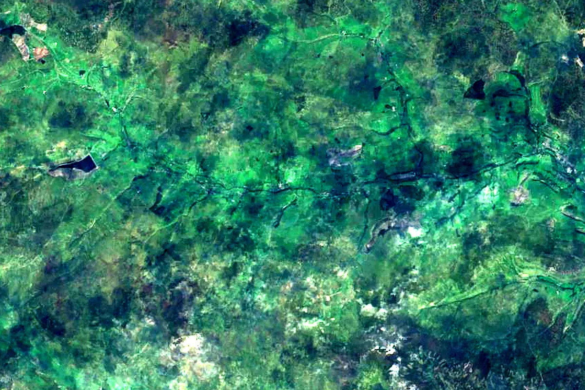 River Wear: satellite view of the source