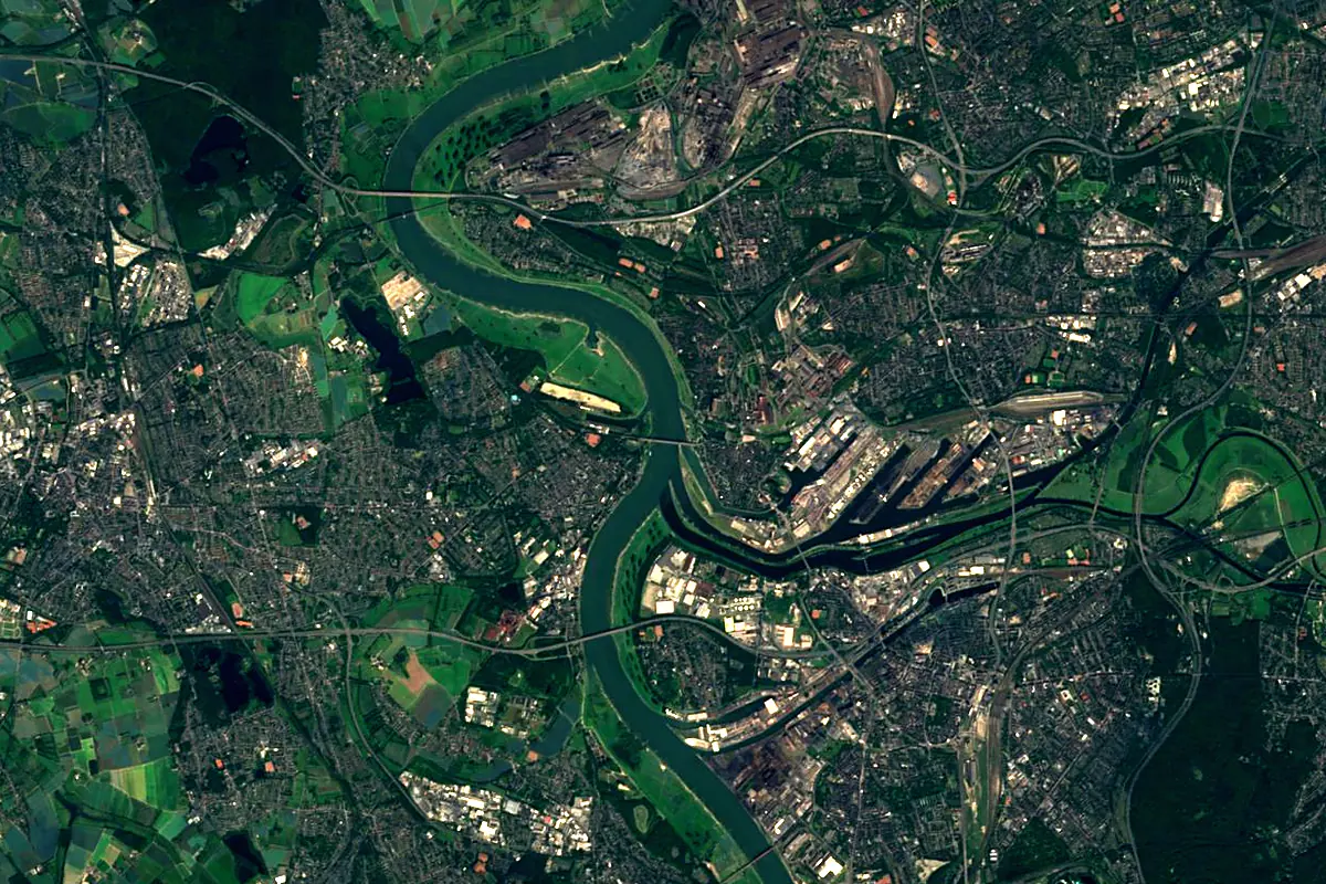 Ruhr: satellite view of the mouth