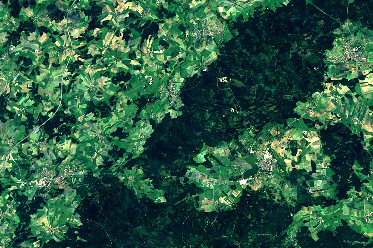 Saale: satellite view of the source
