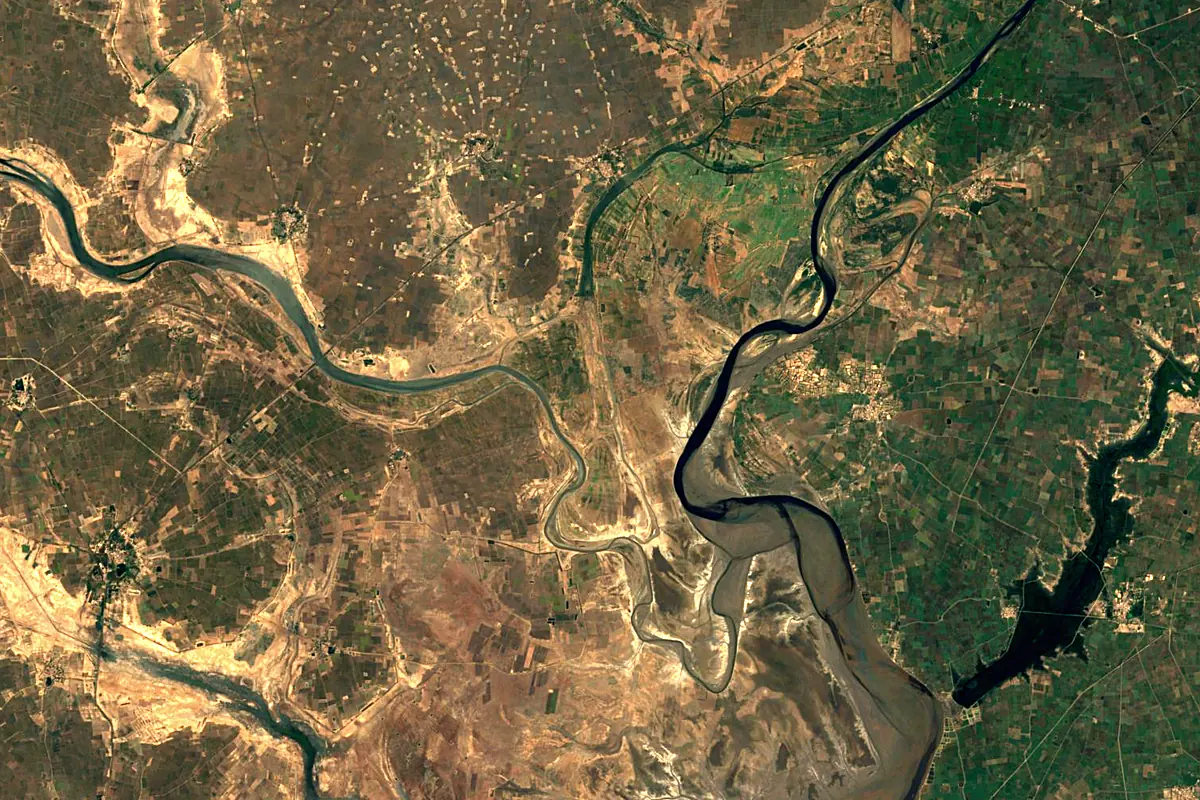 Sabarmati: satellite view of the mouth