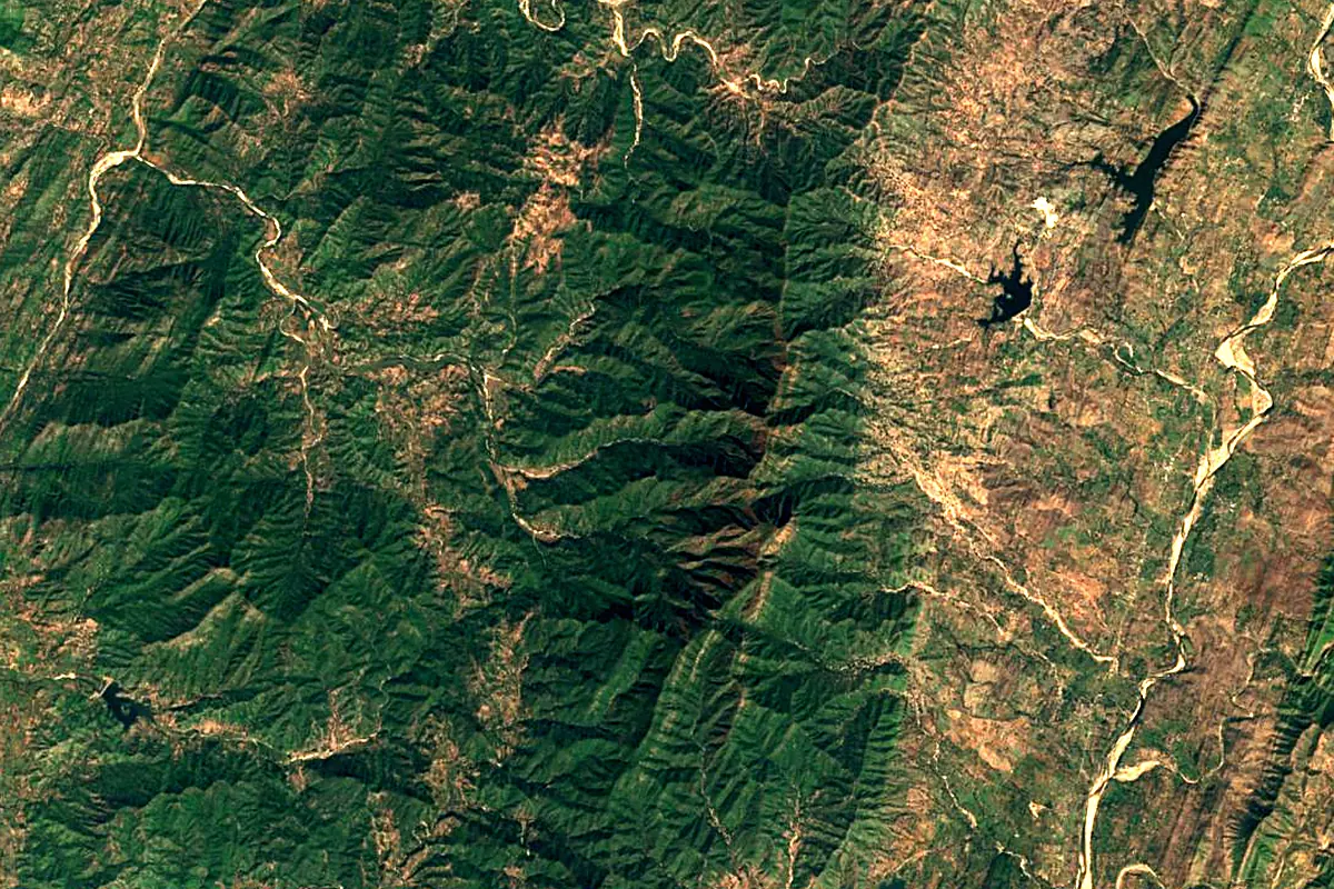 Sabarmati: satellite view of the source