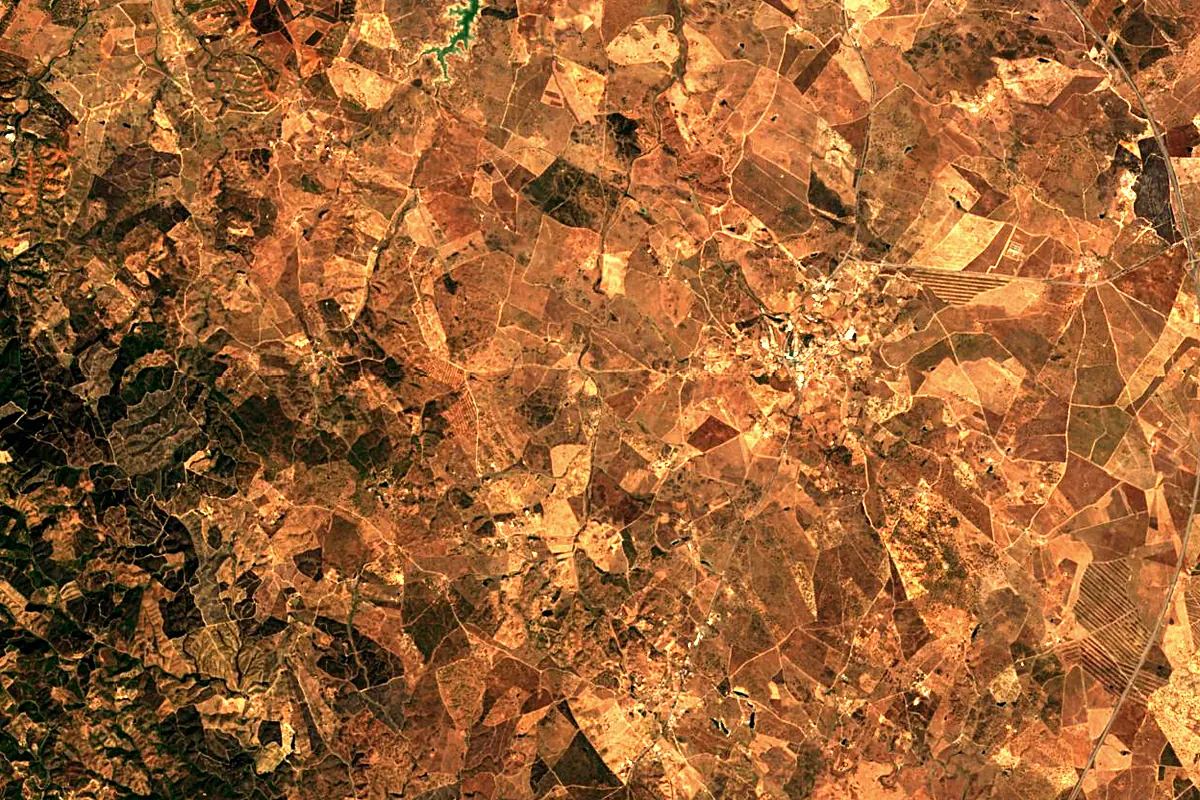 Sado River: satellite view of the source