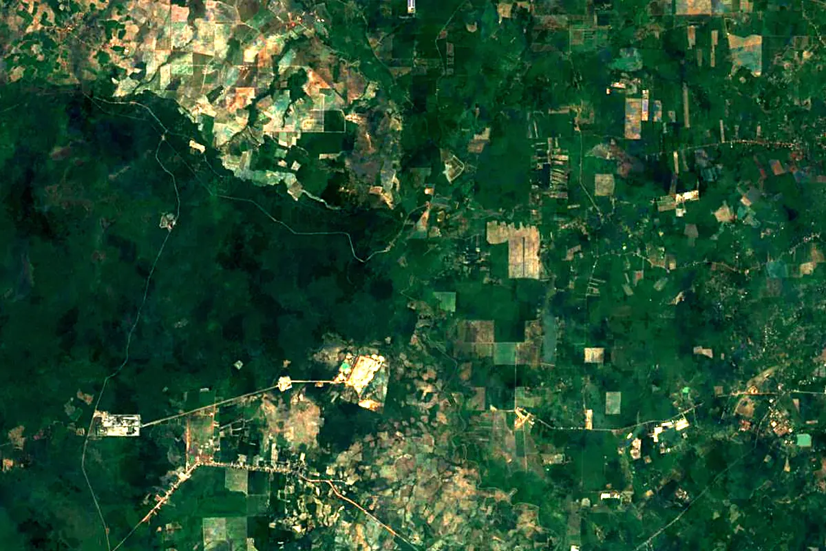 Saigon River: satellite view of the source