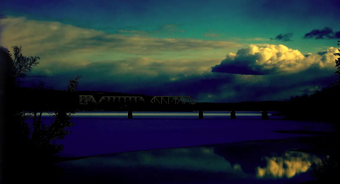 Railroad Bridge over St John River at Woodstock v1