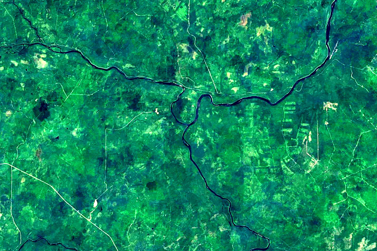 Saint John River: satellite view of the source