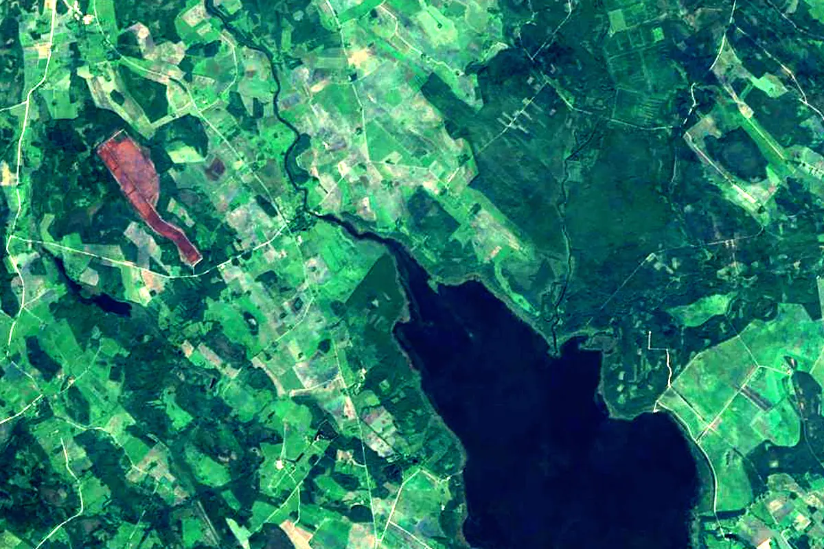 Salaca: satellite view of the source