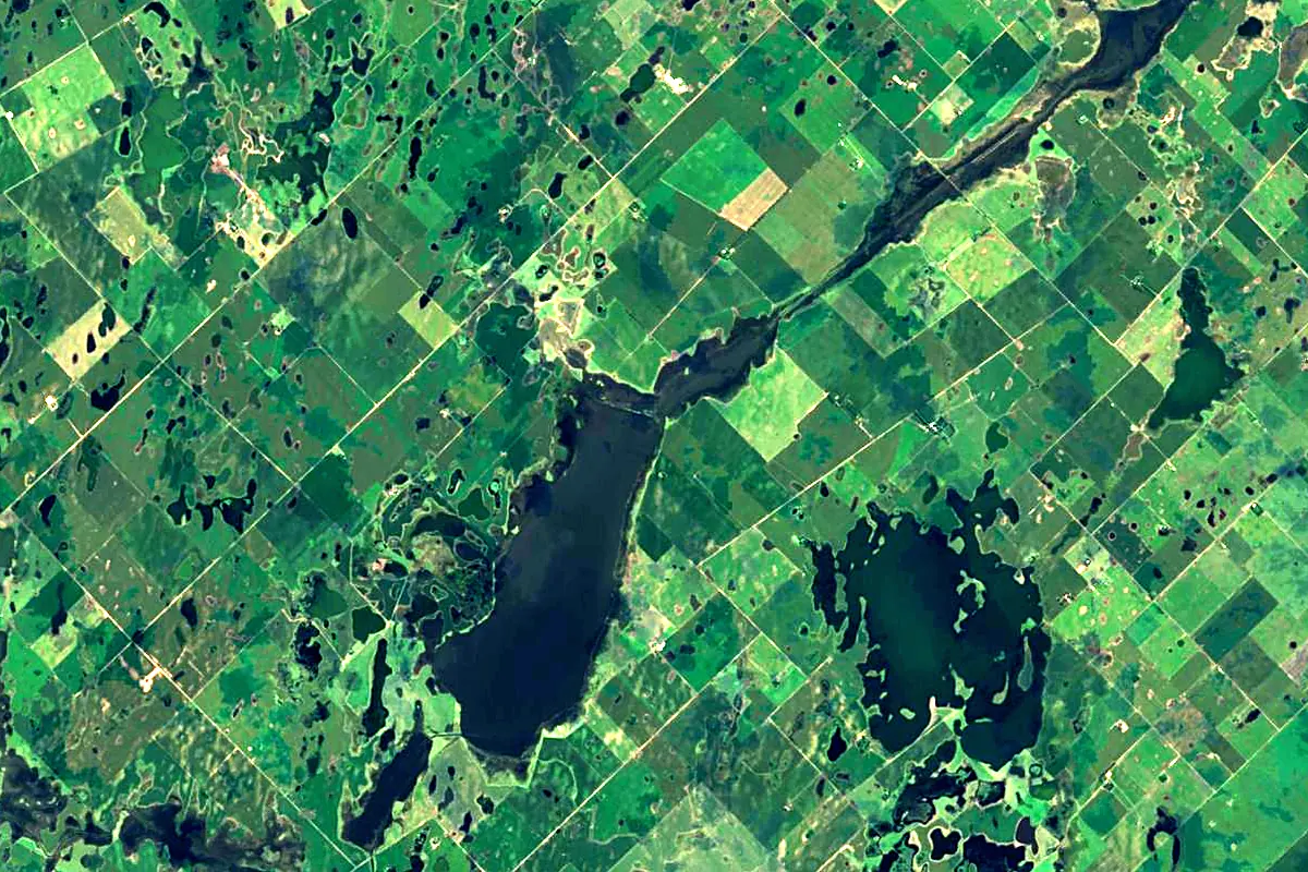 Salado River: satellite view of the source