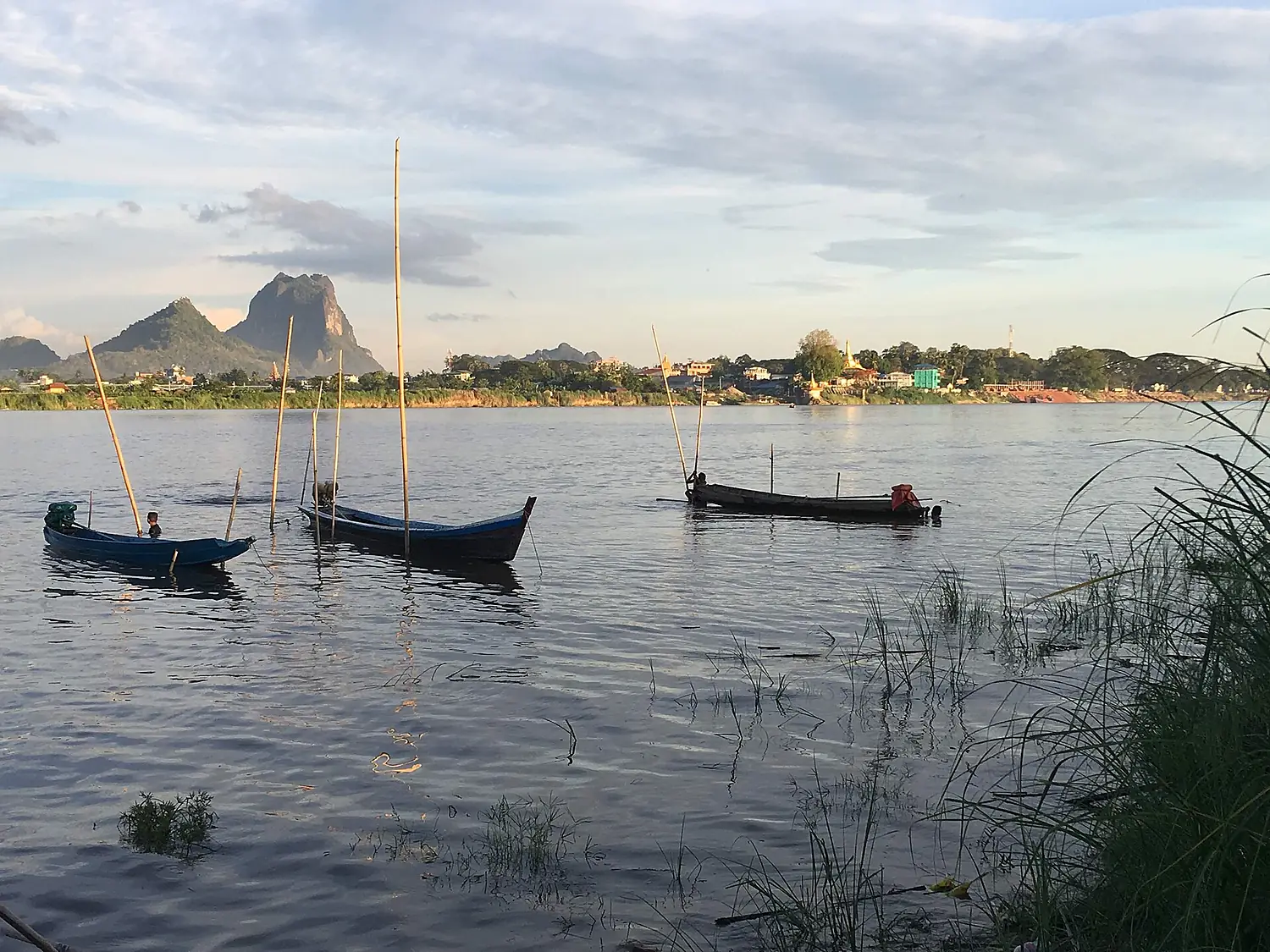 Boats in the Salween River