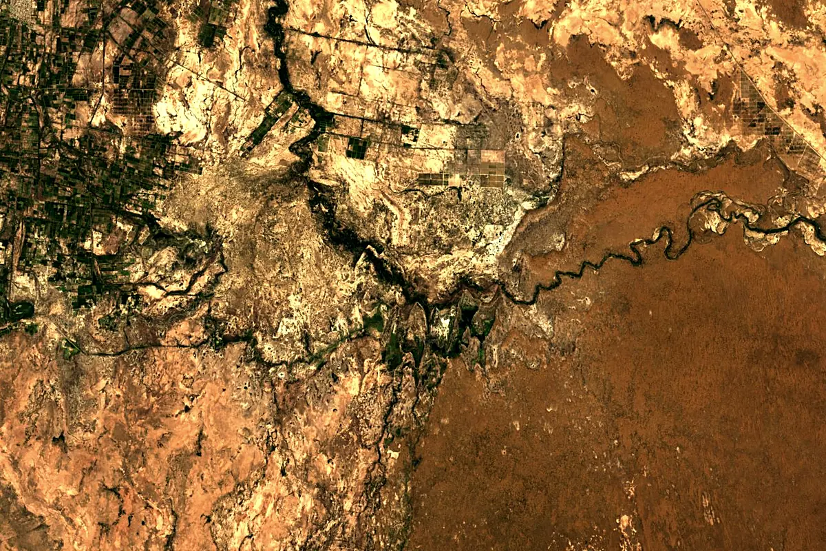San Juan River: satellite view of the mouth