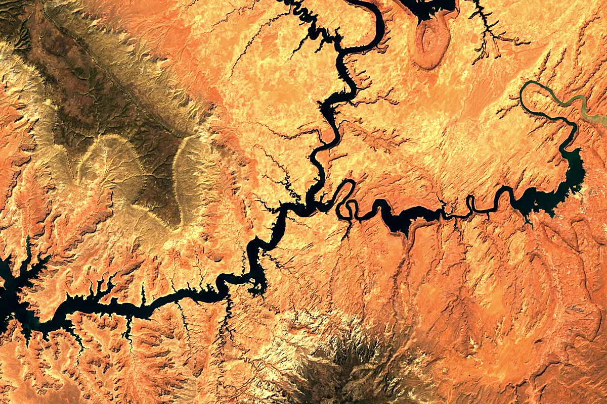 San Juan River: satellite view of the mouth
