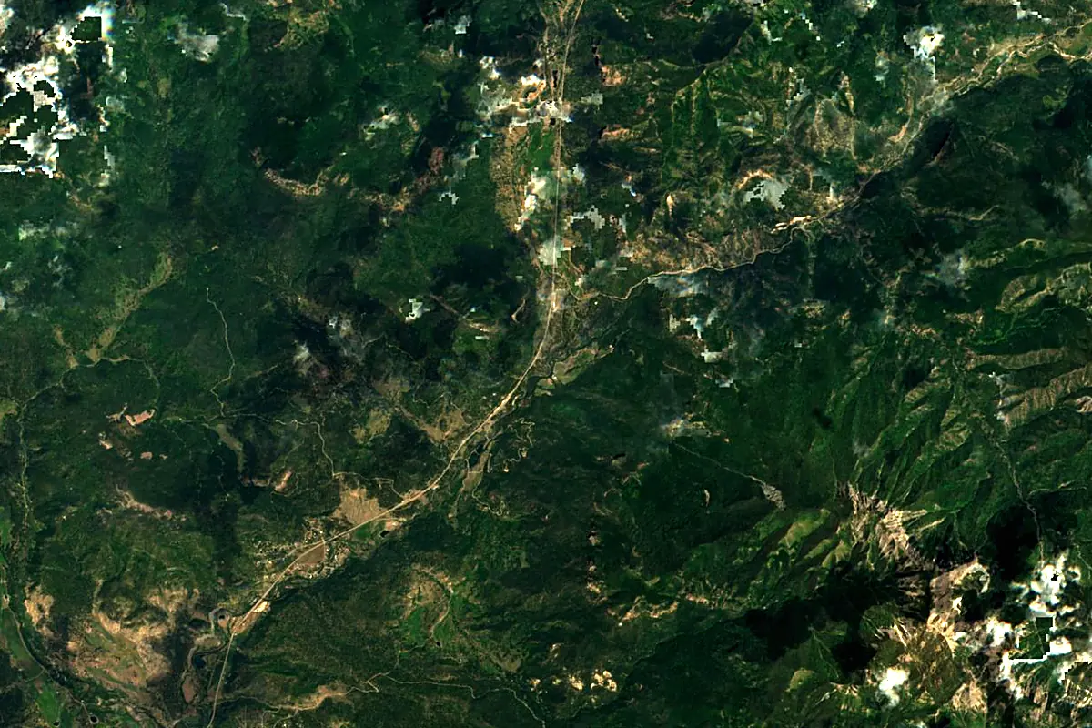 San Juan River: satellite view of the source