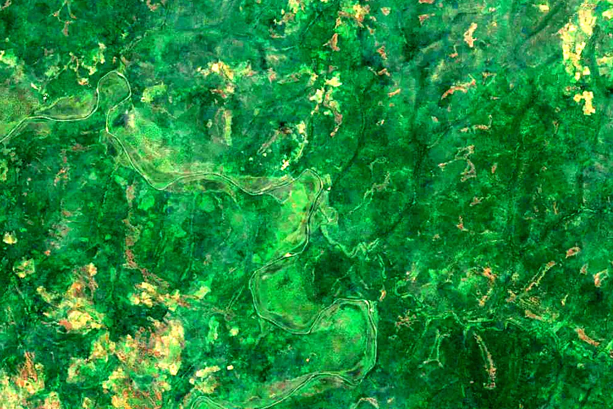 Sankarani River: satellite view of the source