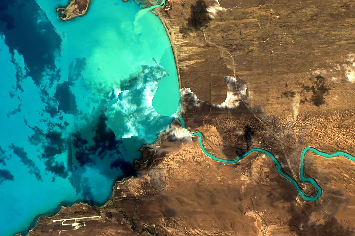 Santa Cruz River: satellite view of the source