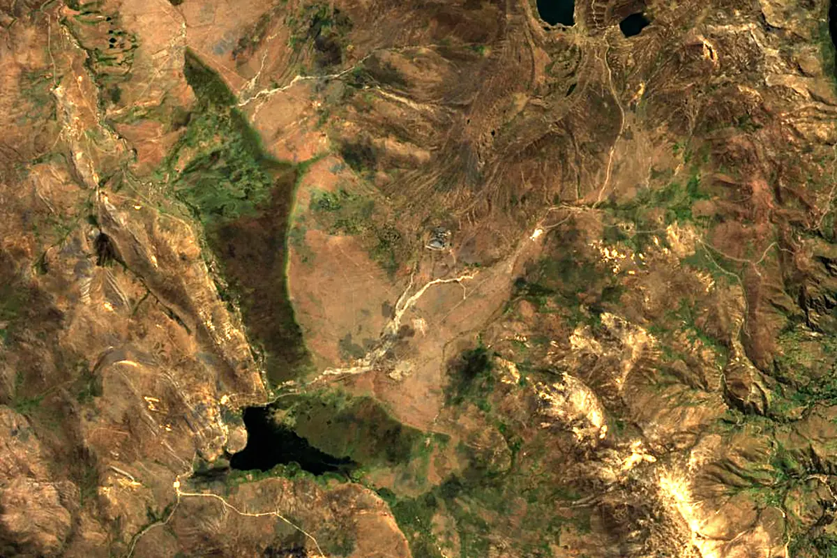 Santa River: satellite view of the source