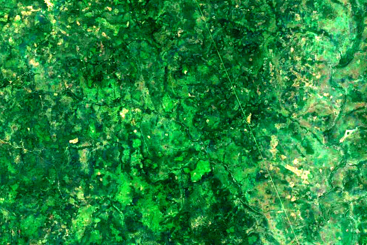 Sassandra River: satellite view of the source