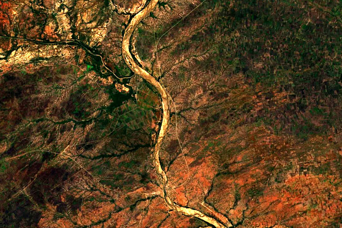 Save River: satellite view of the source