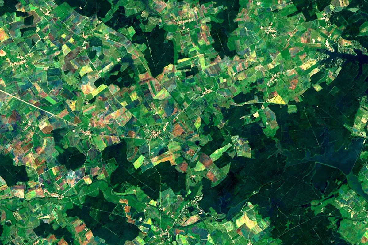 Seille: satellite view of the source