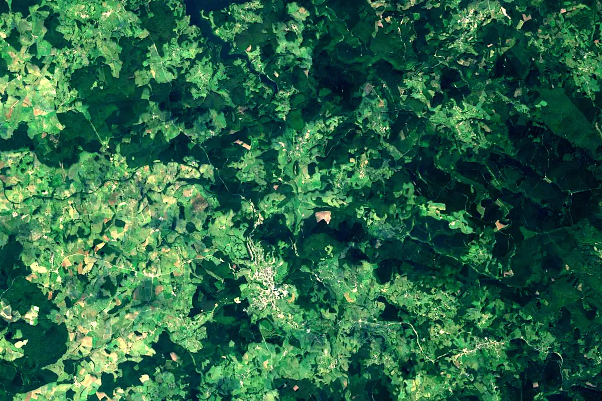 Seine: satellite view of the source