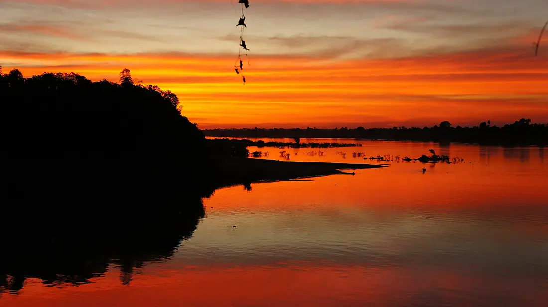 Sunset over the Mekong