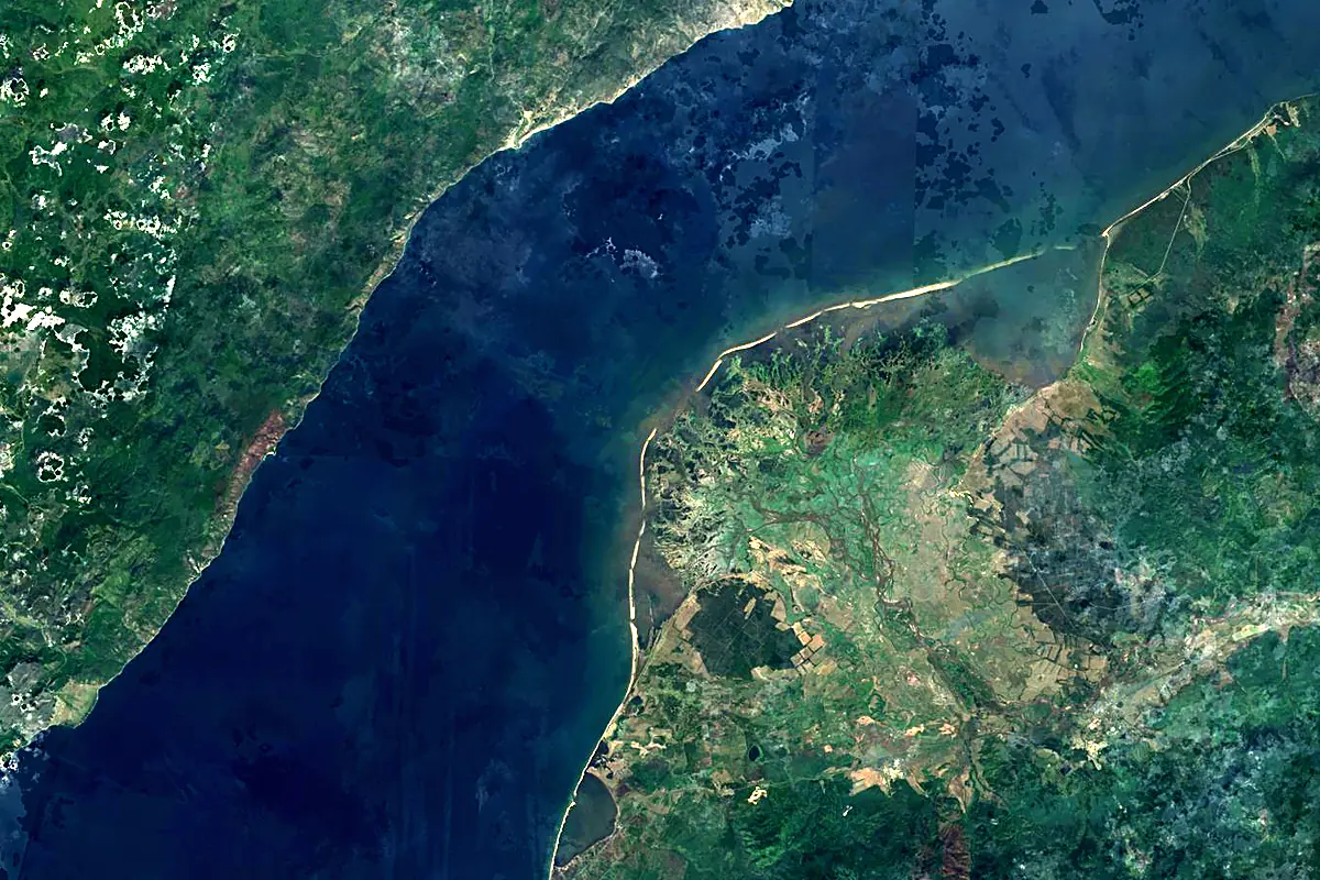 Selenga: satellite view of the mouth