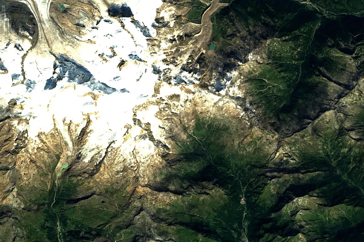 Sesia: satellite view of the source