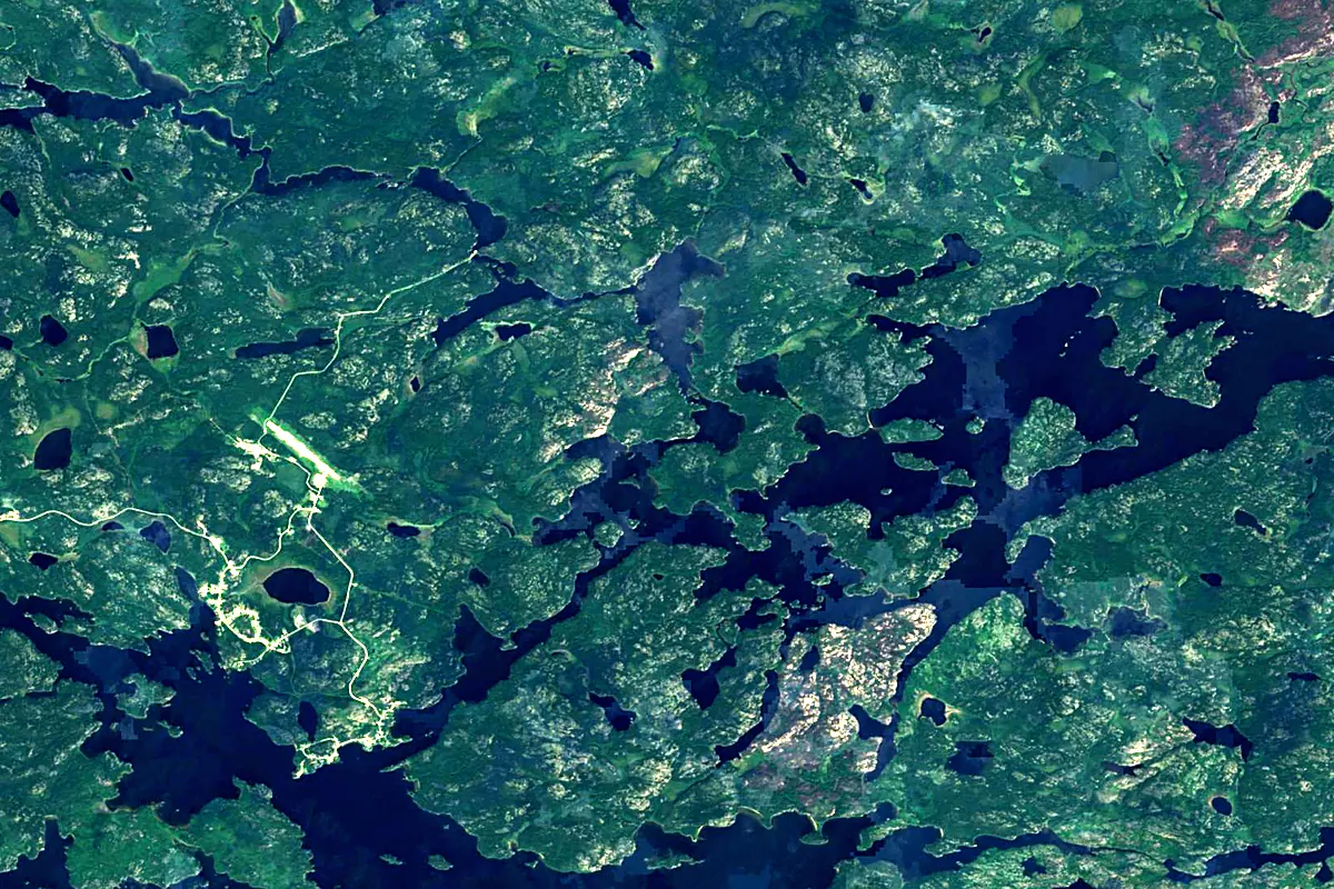 Severn River: satellite view of the source