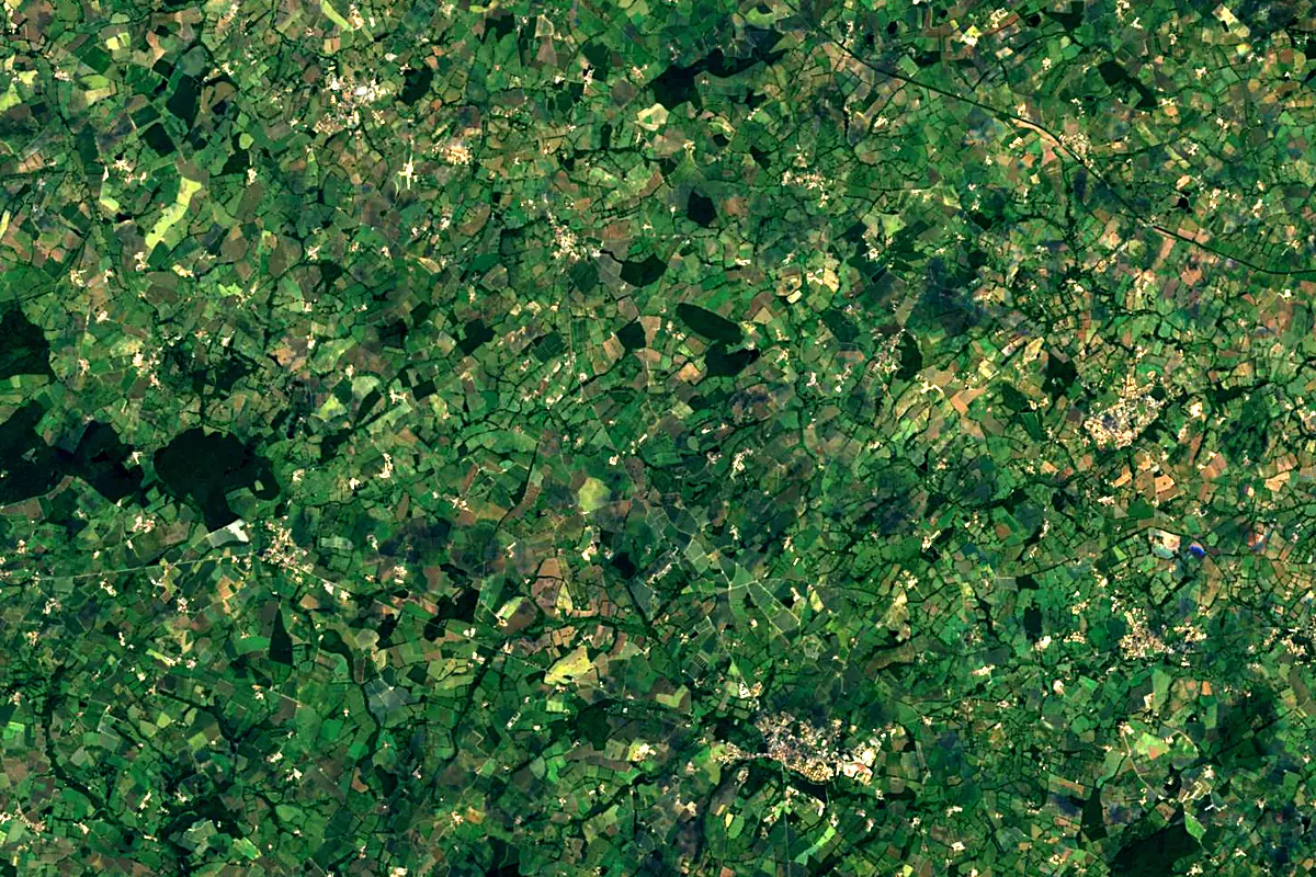 Sèvre Nantaise: satellite view of the source