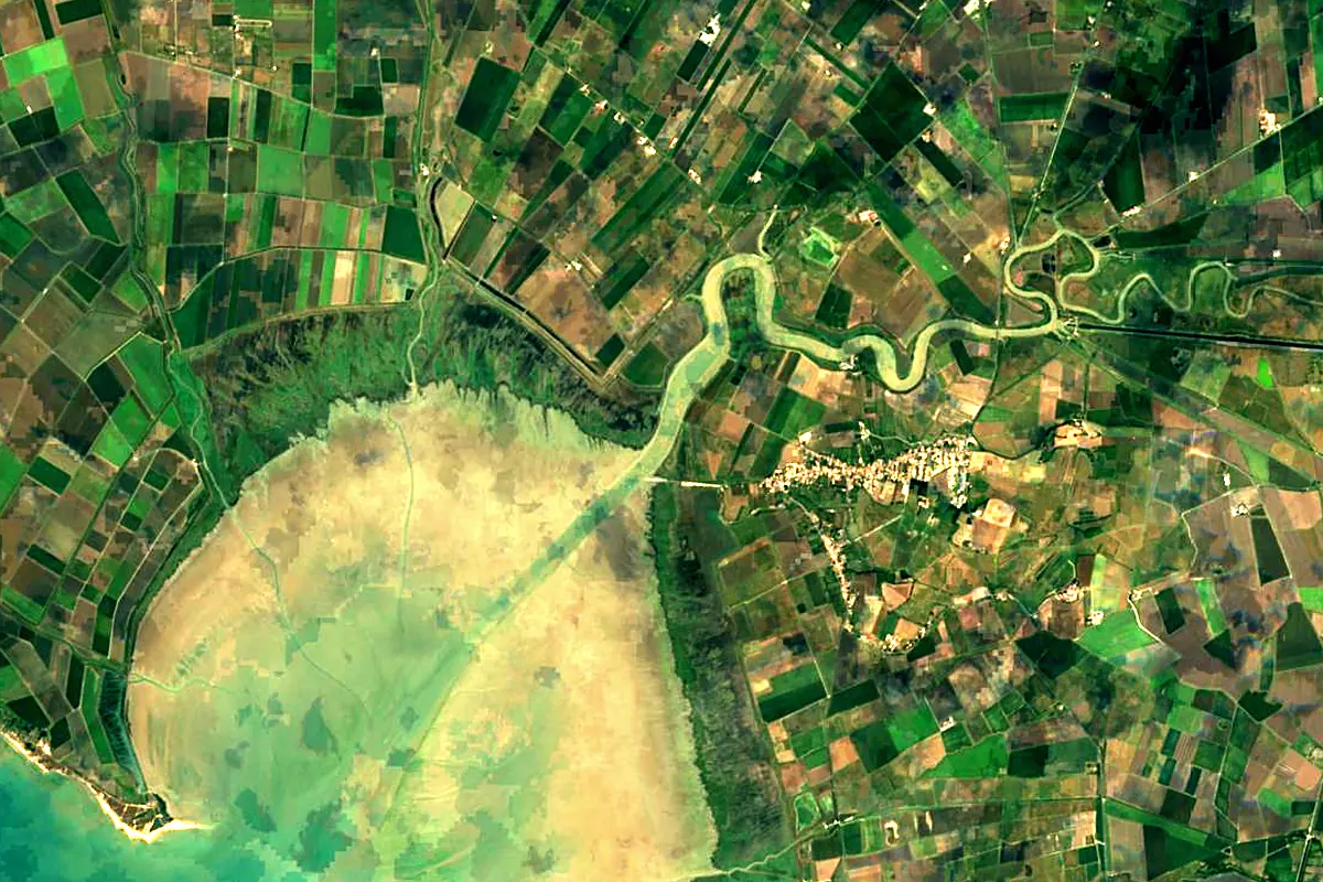 Sèvre Niortaise: satellite view of the mouth