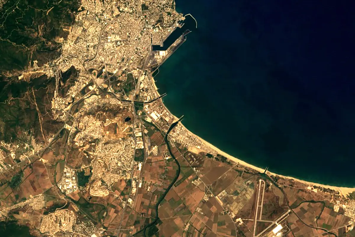 Seybouse River: satellite view of the mouth