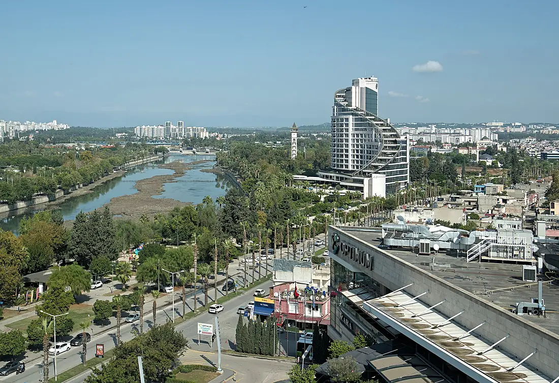 Sheraton Hotel Adana and Seyhan River