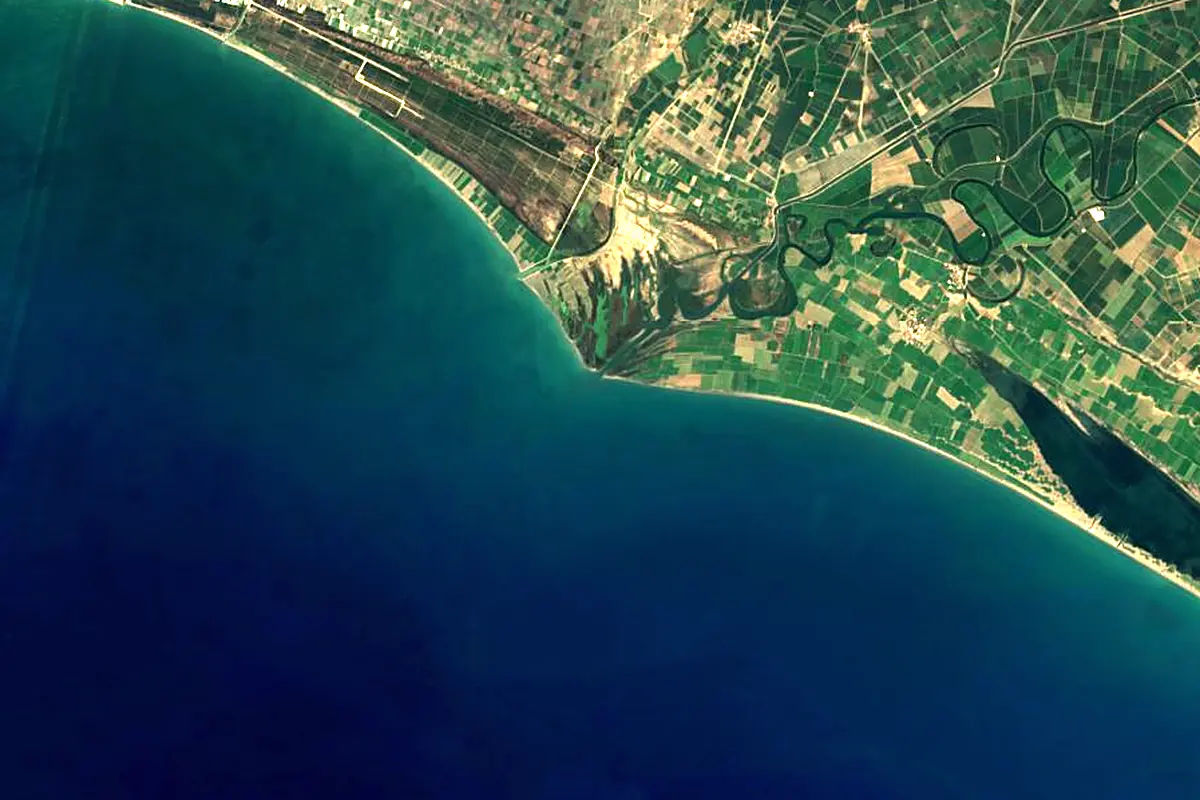 Seyhan River: satellite view of the mouth