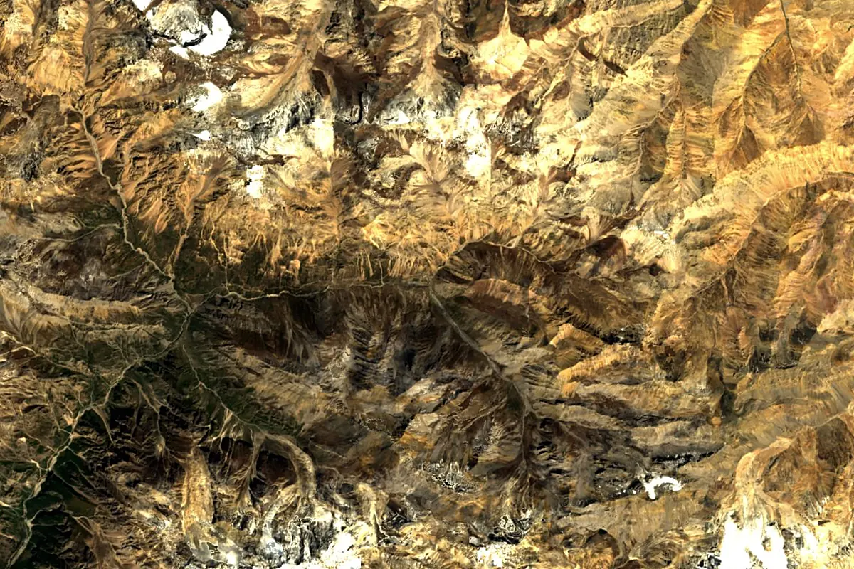 Sharda River: satellite view of the source