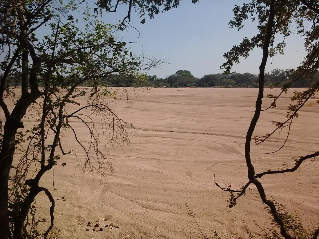 Shashe River in Botswana, a highly ephemeral river