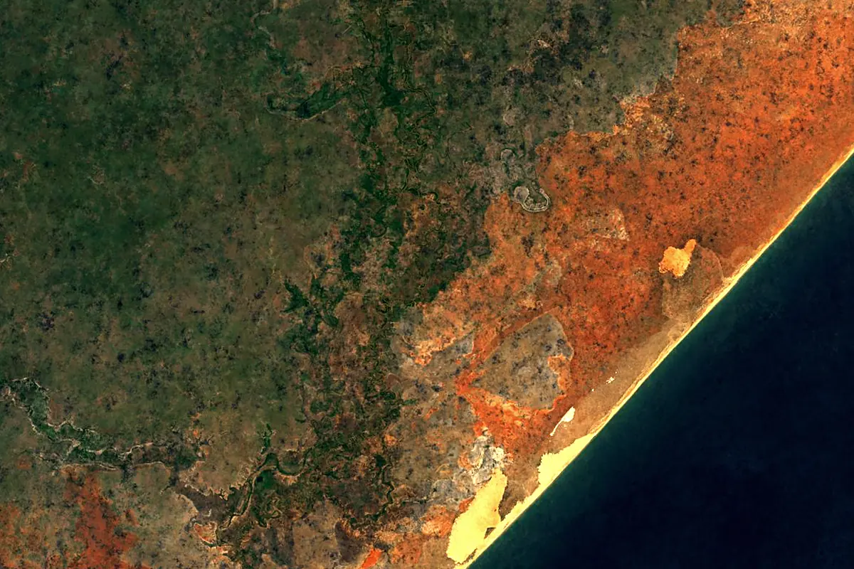Shebelle River: satellite view of the mouth