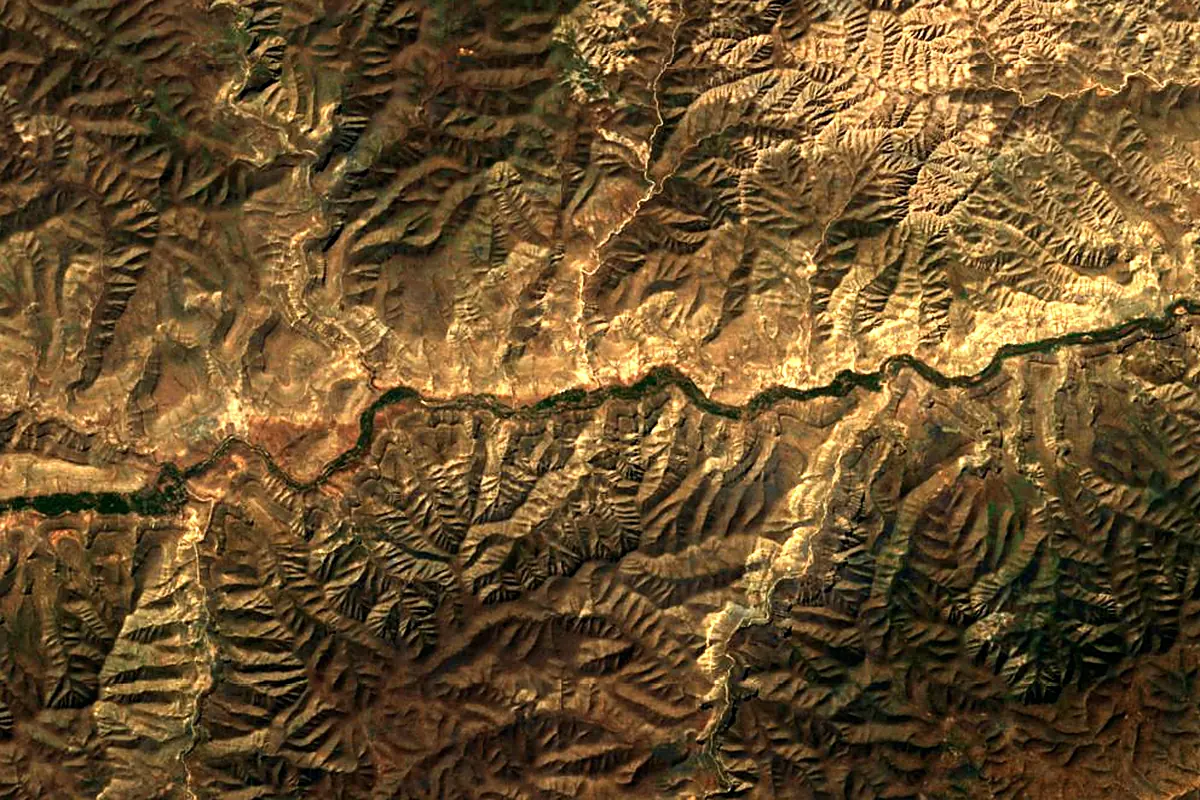 Shebelle River: satellite view of the source