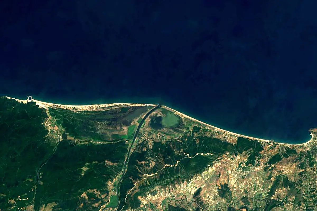 Simav Brook: satellite view of the mouth