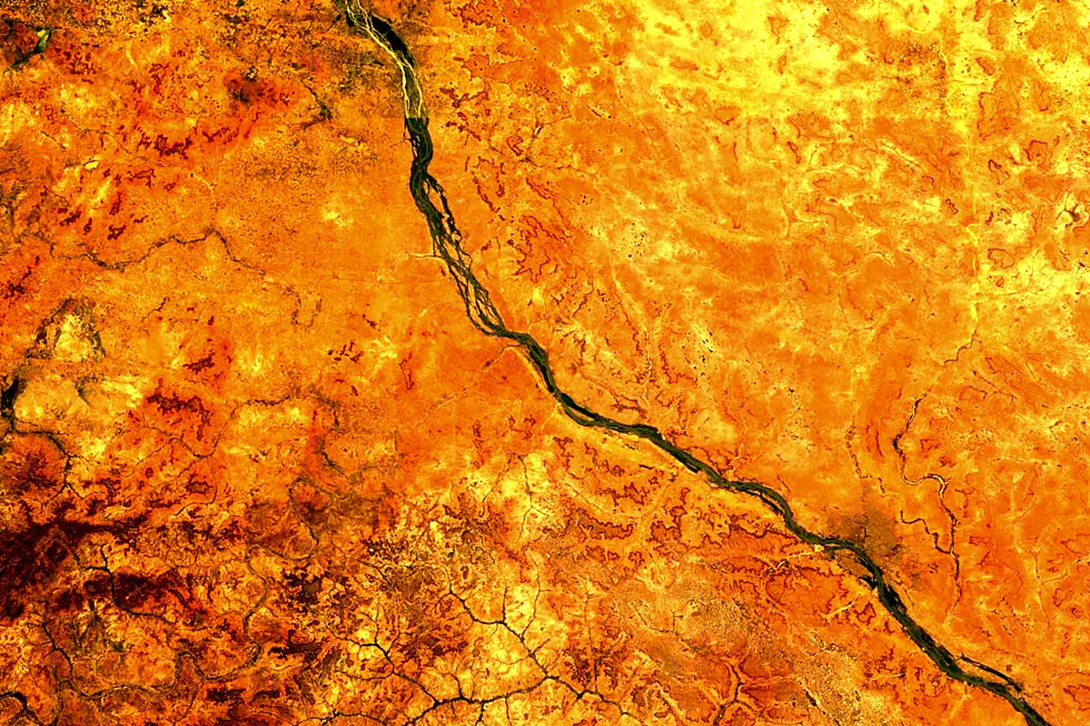 Sirba River: satellite view of the mouth