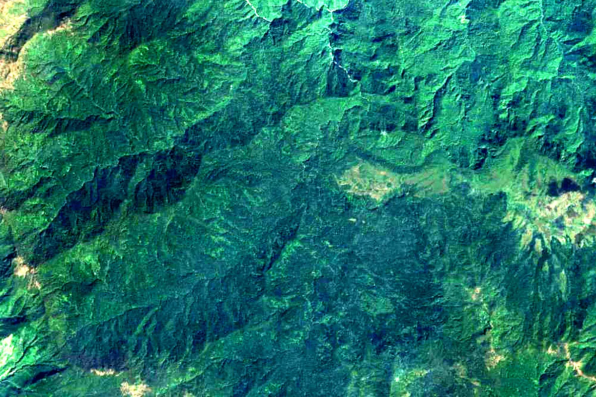 Sixaola River: satellite view of the source