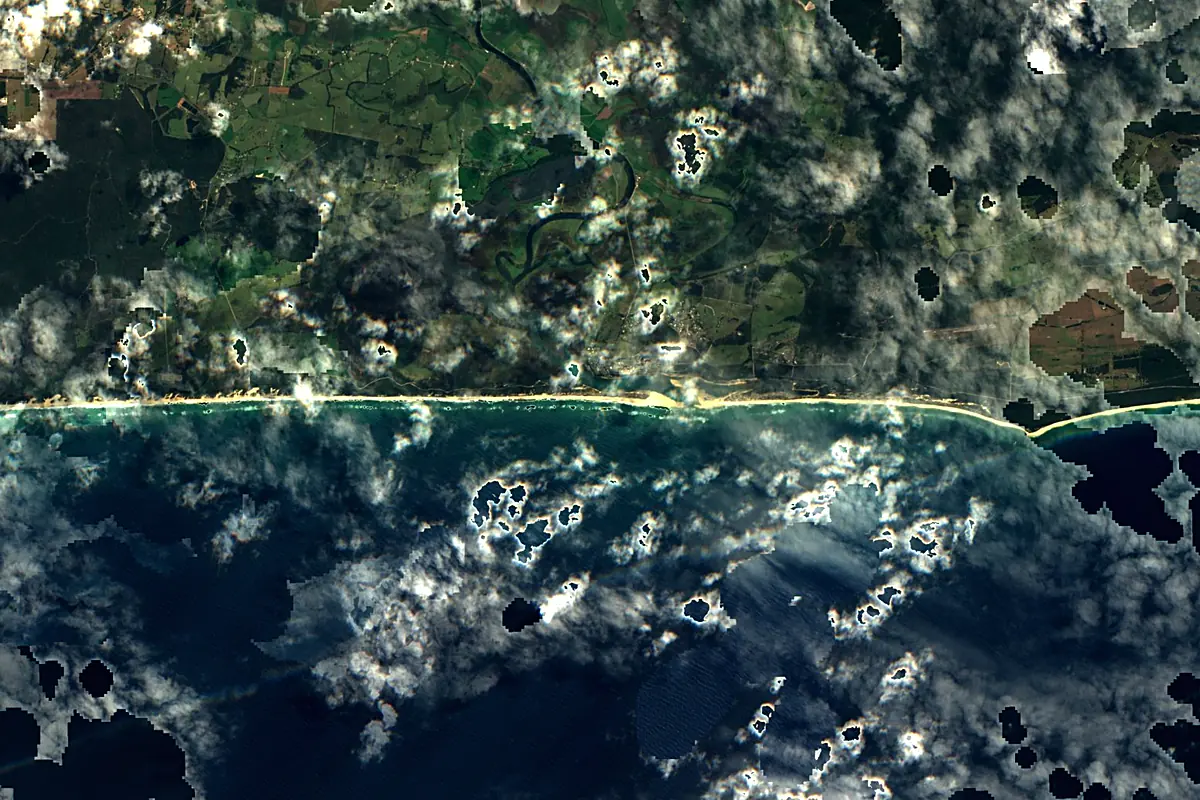 Snowy River: satellite view of the mouth