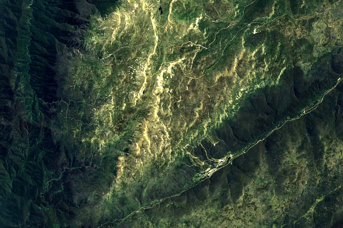 Snowy River: satellite view of the source