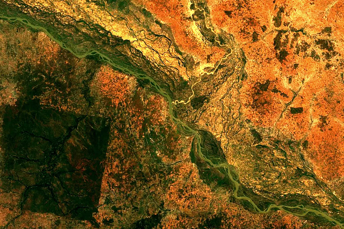 Sokoto River: satellite view of the mouth
