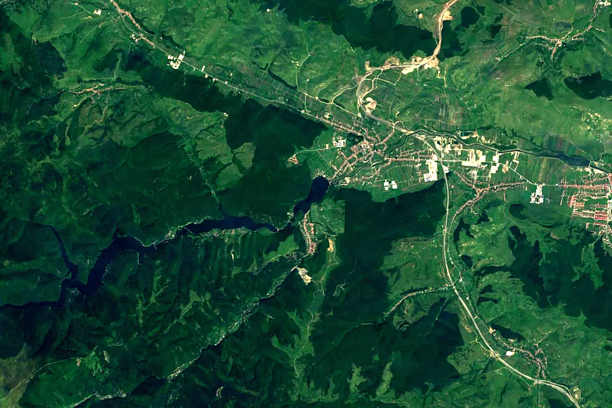 Someșul Mic: satellite view of the source