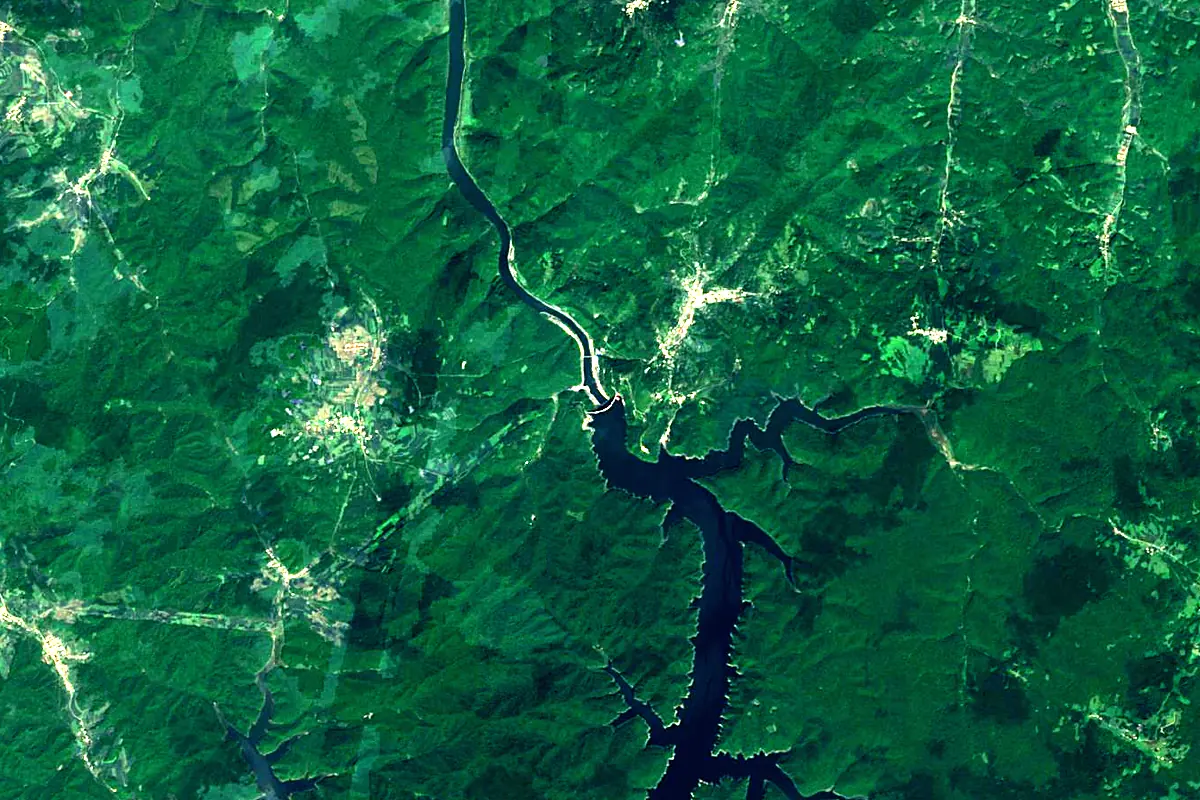 Songhua River: satellite view of the source