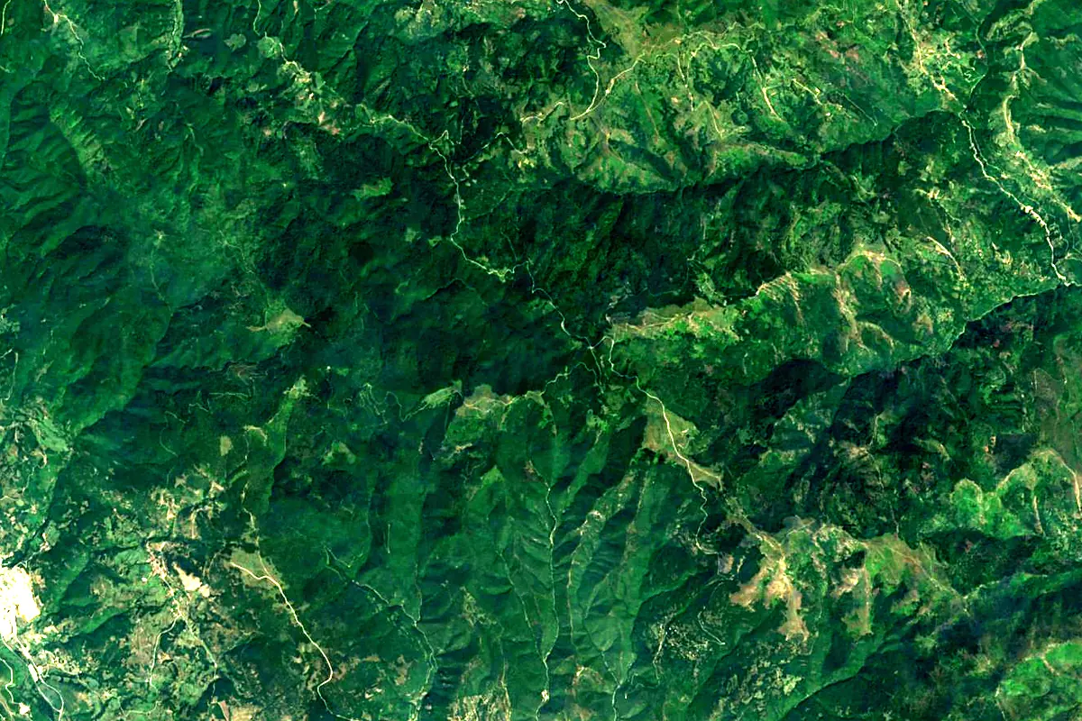South Morava: satellite view of the source